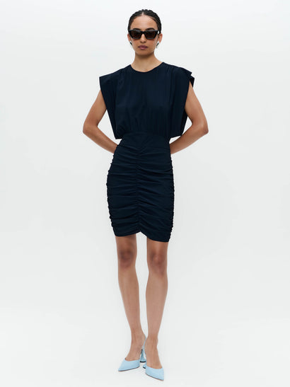 Esther Kleid technischer Jersey | Blau