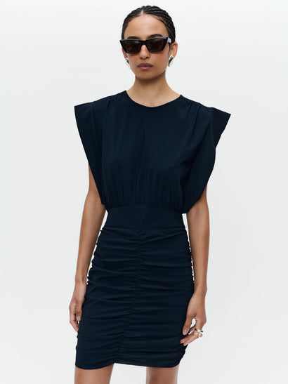 Esther Kleid technischer Jersey | Blau