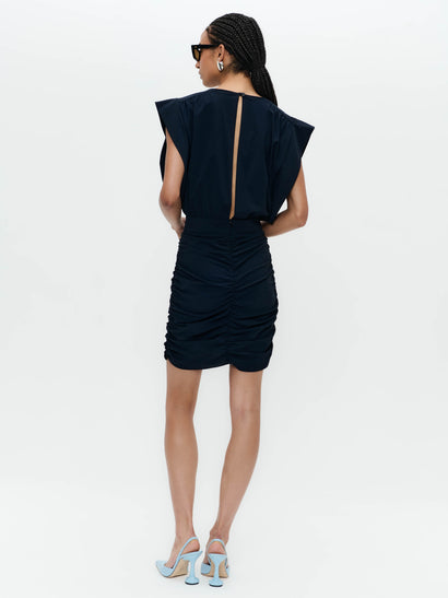 Esther Kleid technischer Jersey | Blau