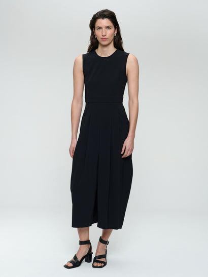 Jackie-Kleid aus technischem Jersey | Schwarz