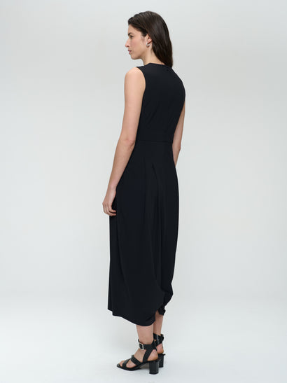 Jackie-Kleid aus technischem Jersey | Schwarz