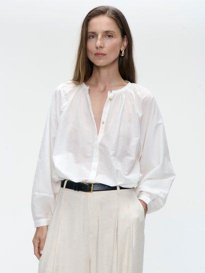 Kenta katoenen blouse | Wit