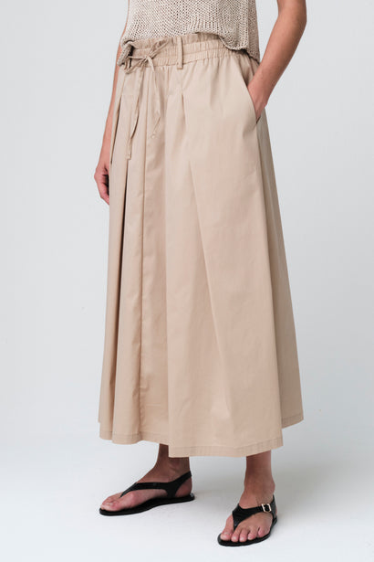 Poplin long skirt | Sabbia