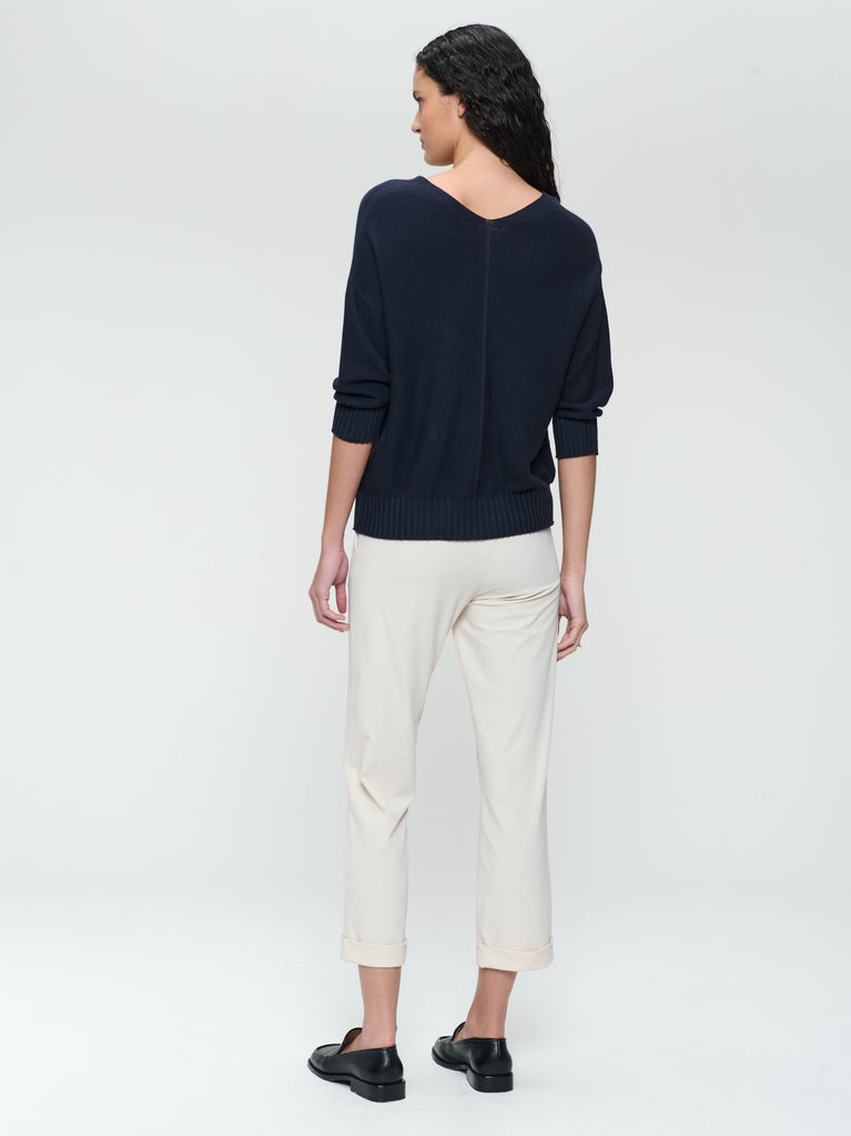 Seamless Baumwolle pullover 317 | Blue