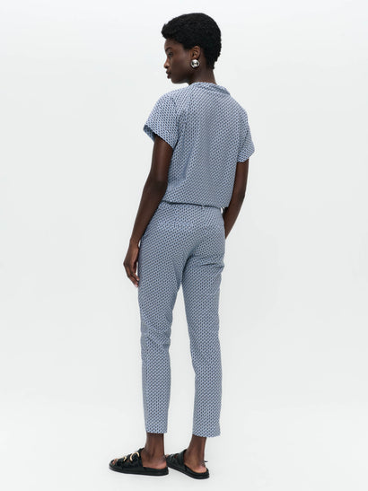 Lucca top technical jersey | Blue Melange
