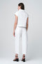 Martinez jeans white vest | Shiny White