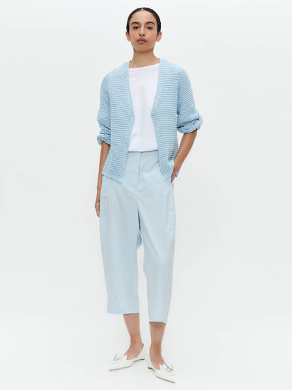 Cotton viscose blend cardigan 9052 | Light Blue