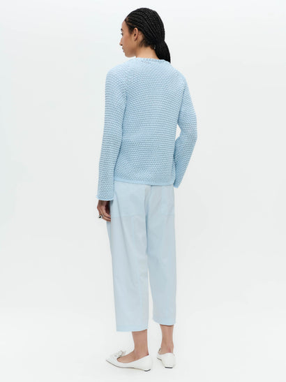 Cotton viscose blend cardigan 9052 | Light Blue