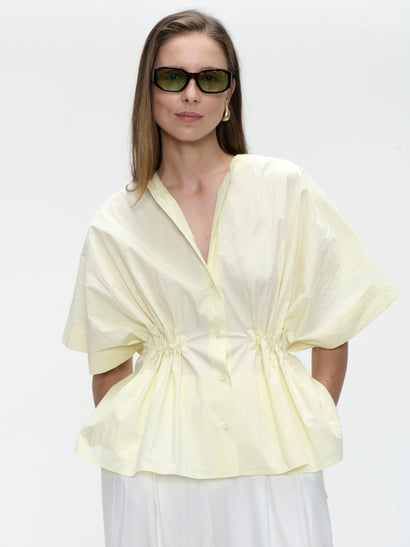 Hiroko Bluse aus Baumwollmix | Gelb