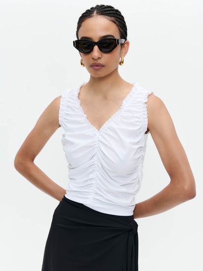 Romana top technical jersey | White
