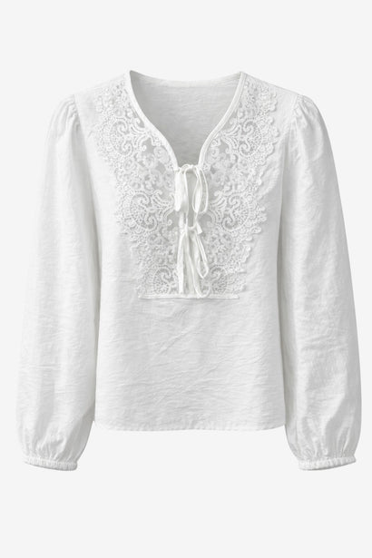 Bony-Bluse aus Viskose-Spitze | Cloud Dancer 2