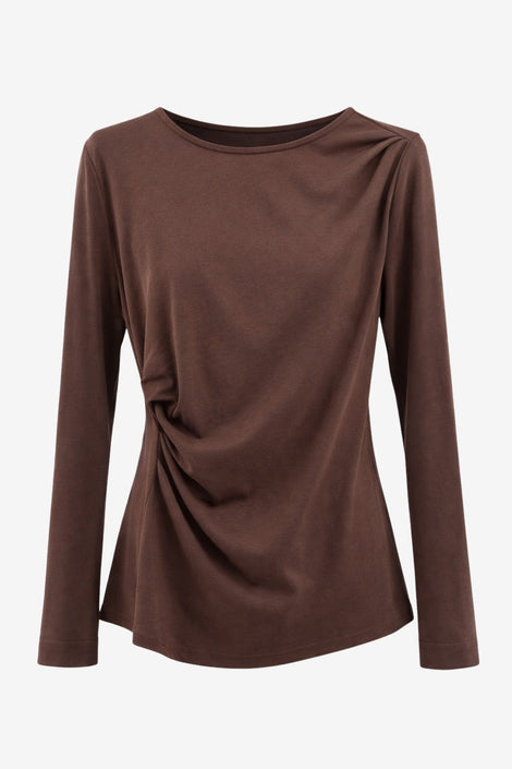 Ari Baumwolle top | Brown