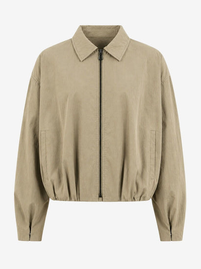 Blaze pleated bomber jacket | Grayish Green