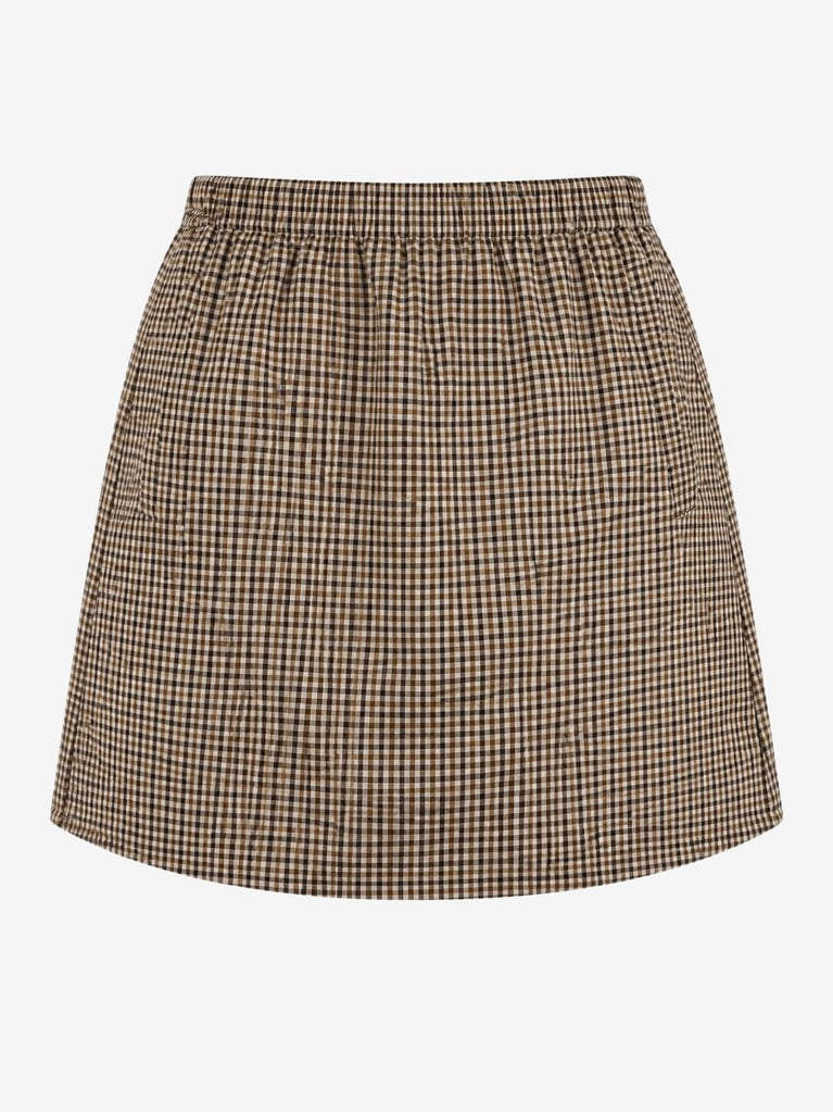 Flo check mini cottton Rock | Brown