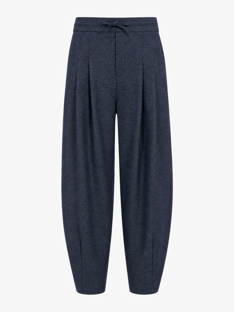 Elodie viscose blend barel broek | Blue Denim