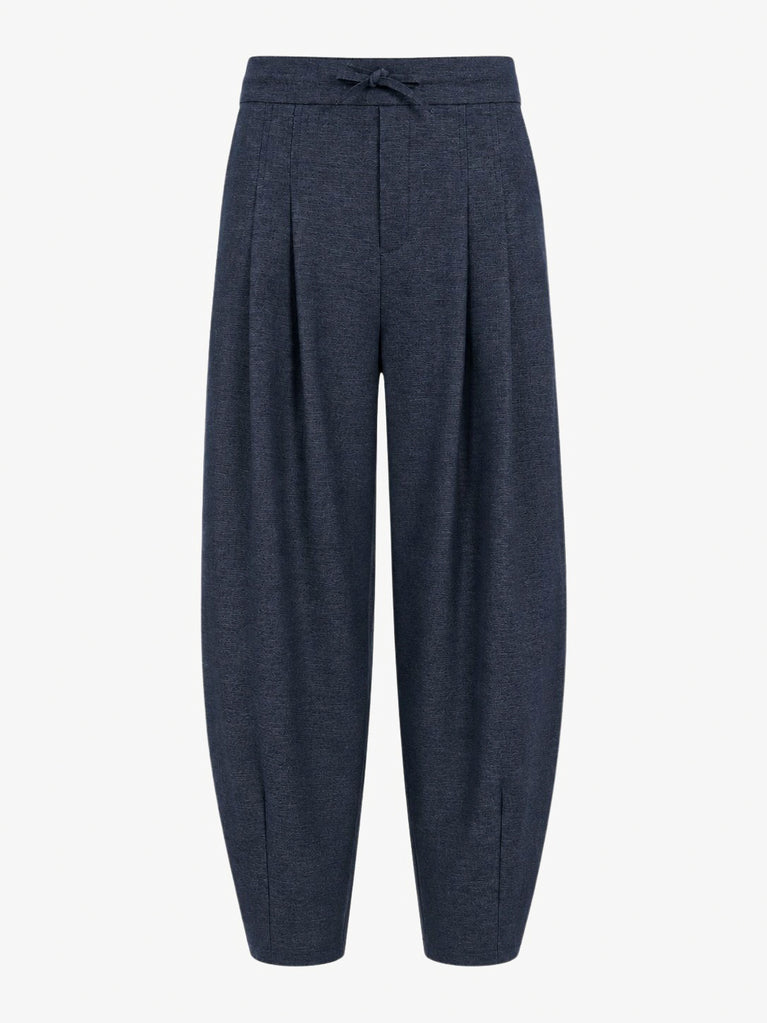 Elodie viscose blend barel broek | Blue Denim
