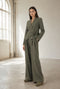Jade fitted Viskose blazer | Green Melange