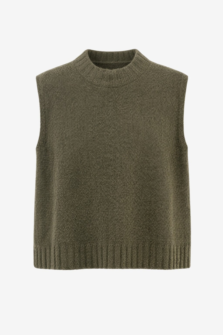Abigail Alpaca vest EX H24179 | Green
