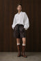 Adelina Baumwolle oversized Bluse | White