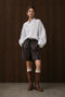 Sola eco Leder bermuda shorts | Dark Brown
