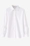 Adelina Baumwolle oversized Bluse | White