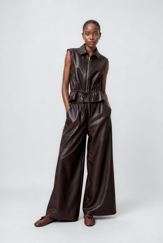 Alora eco leather vest