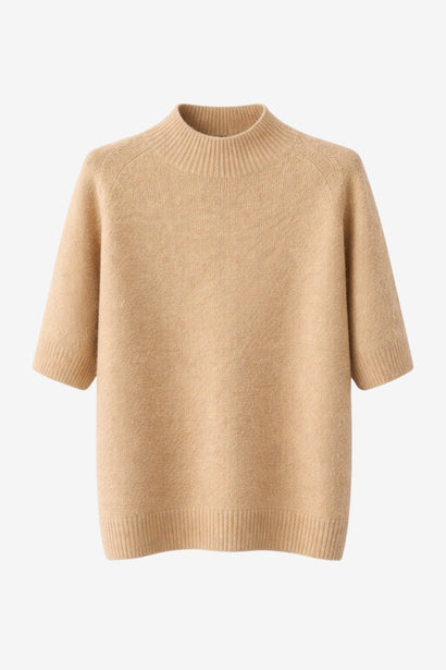 Top in maglia di alpaca tinto WP09 | Cammello