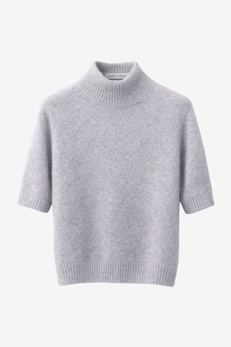 Alpaka Gestrickt Gefärbt Top WP09 | Light Grey