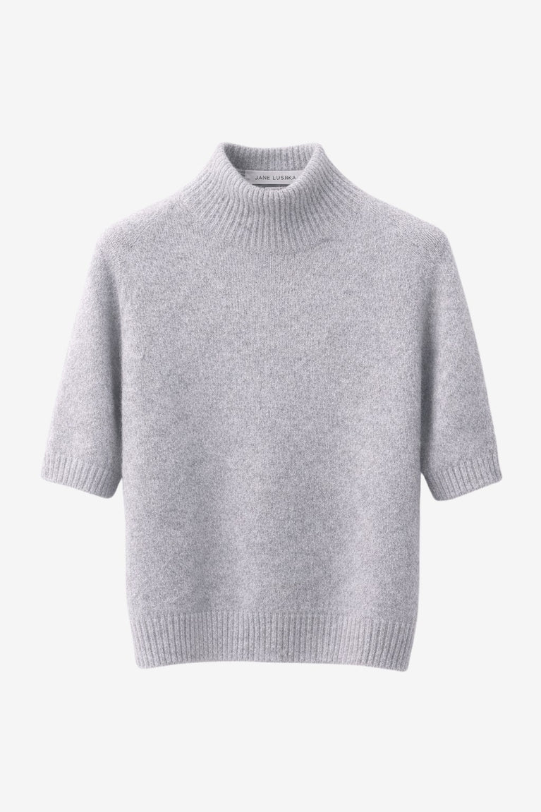 Alpaka Gestrickt Gefärbt Top WP09 | Light Grey