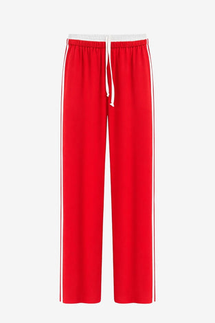 AntinyP structure tech jersey pants | Red