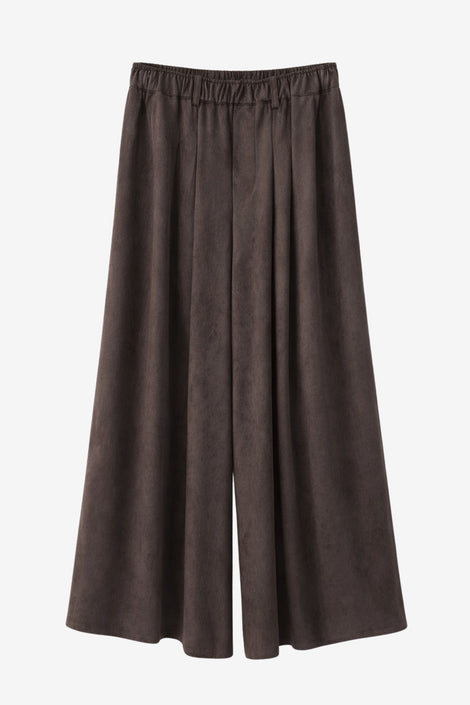 Arabel suede effect Hose | Dark Brown