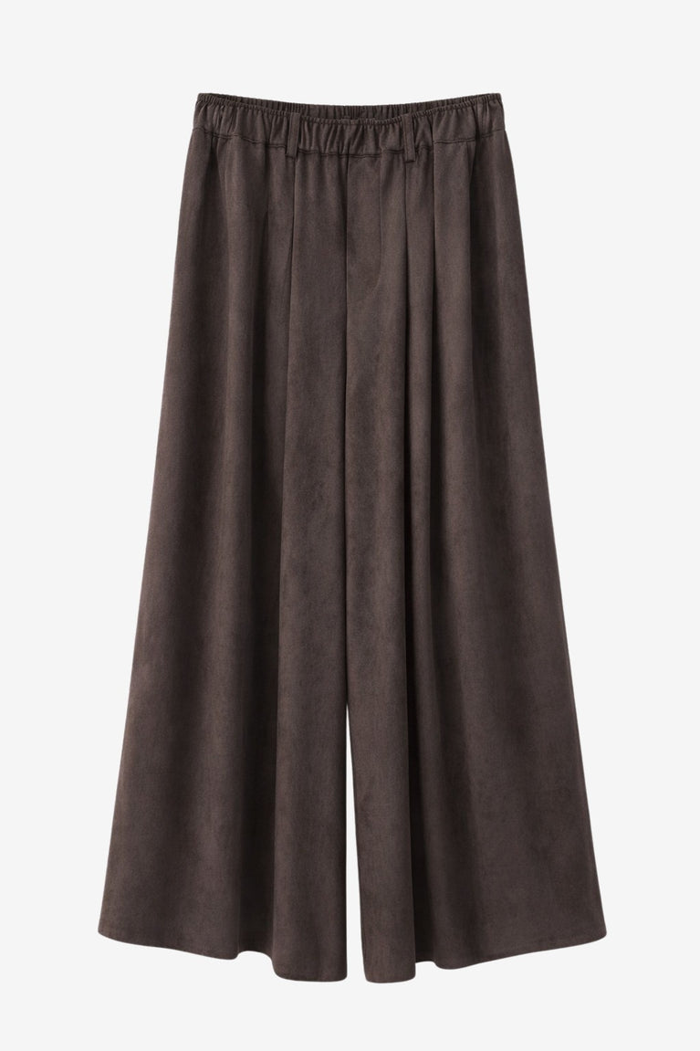 Arabel suede effect Hose | Dark Brown