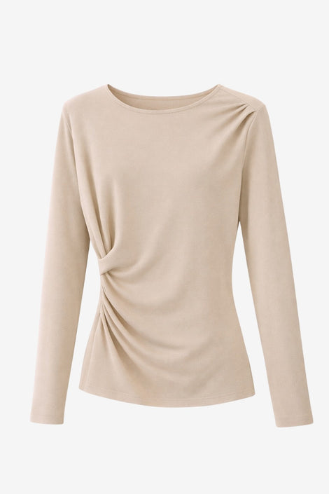 Ari Baumwolle top | Beige