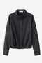 Awrora Baumwolle pleated bomber Jacke | Navy
