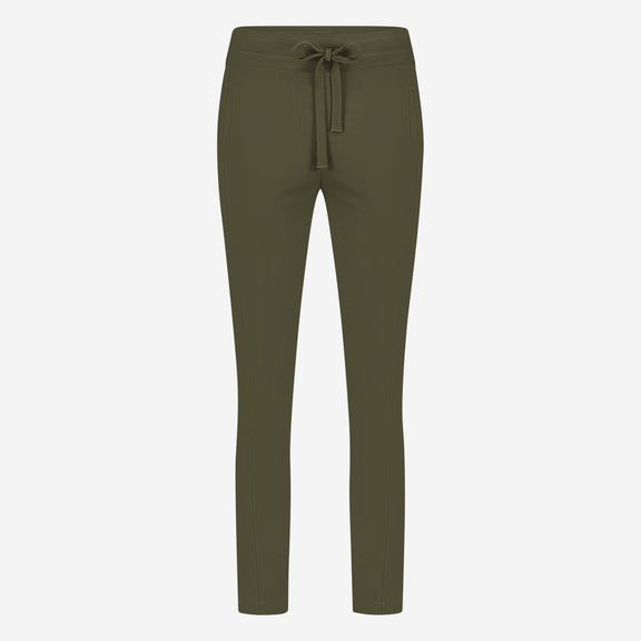 Broek Anna - Skinny fit Technical Jersey | Army