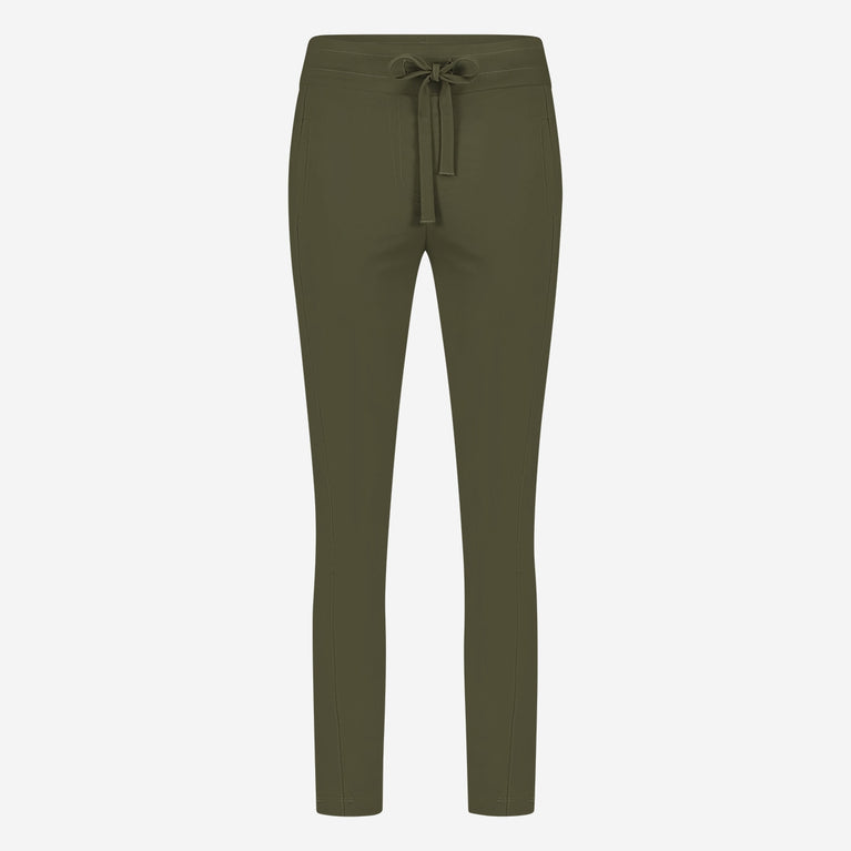 Broek Anna - Skinny fit Technical Jersey | Army