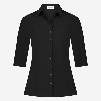 Kikkie Blouse Technical Jersey | Black
