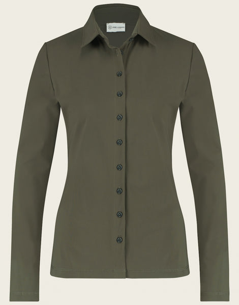 Blouse Betty Easy Wear Technical Jersey | Army