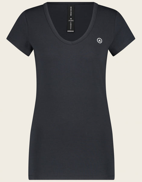 T shirt V Neck Easy Wear Organic Cotton | Blue