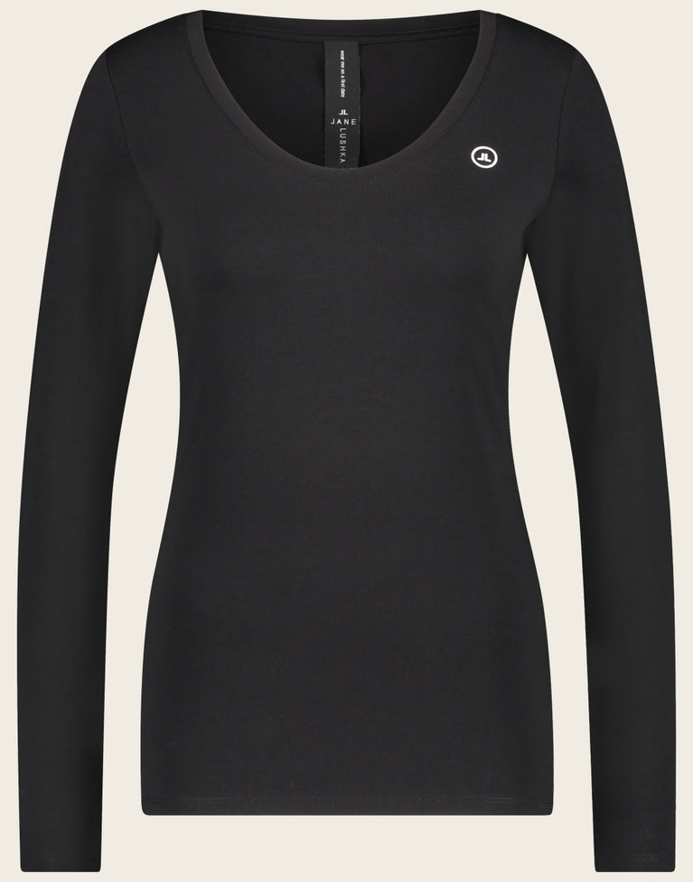 T shirt R Neck Easy Wear Organic Cotton | Black