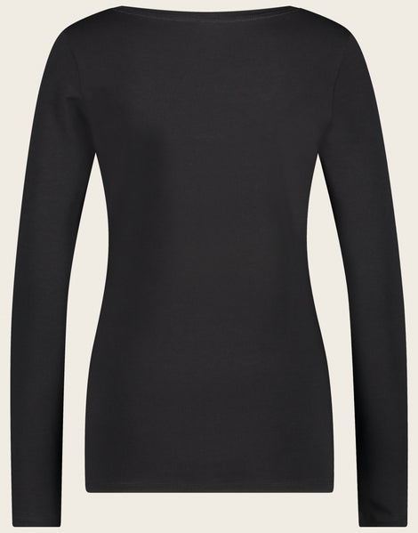 T shirt R Neck Easy Wear Organic Cotton | Black