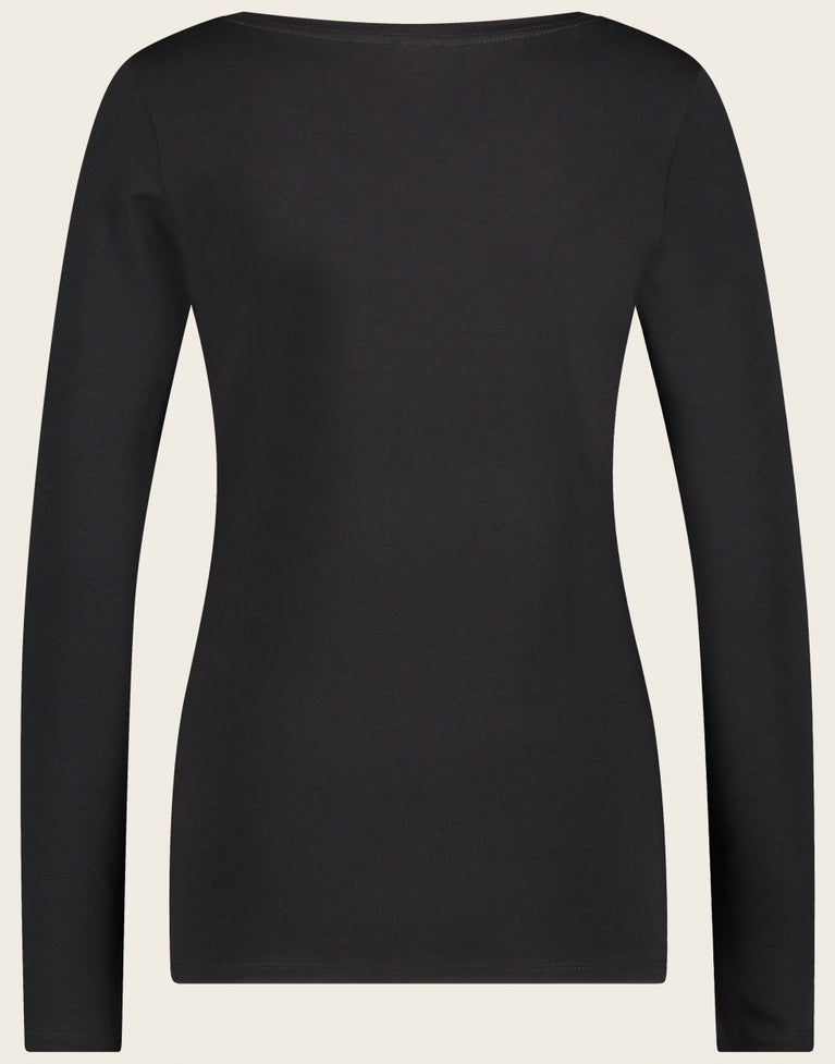 T shirt R Neck Easy Wear Organic Cotton | Black