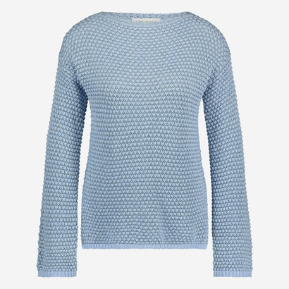 Cotton viscose blend pullover 9050 | Light Blue