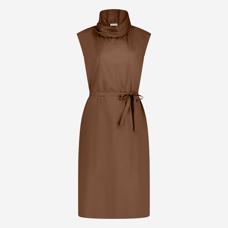 Kleid Popeline Baumwolle blend | Brown