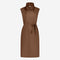 Kleid Popeline Baumwolle blend | Brown