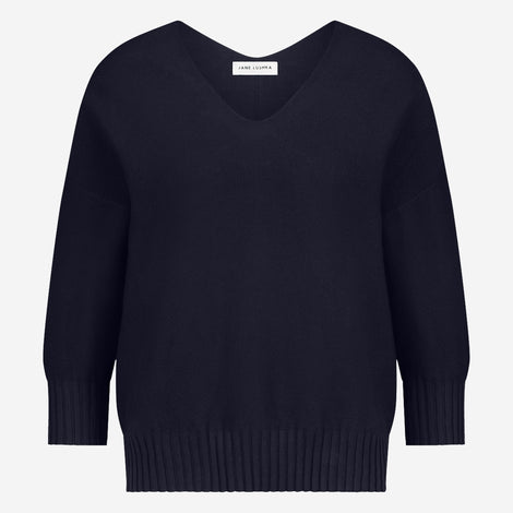 Seamless Baumwolle pullover 317 | Blue