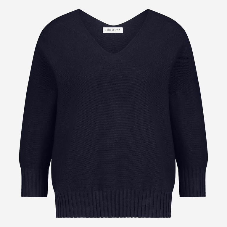 Seamless Baumwolle pullover 317 | Blue