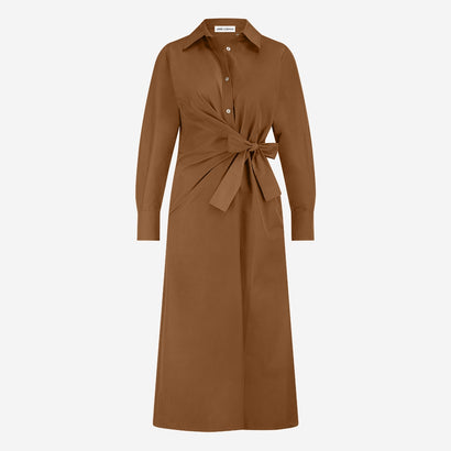 Edyta taffeta dress | Camel