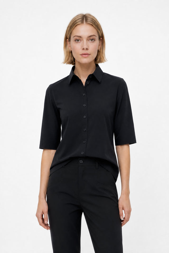 Blouse Betty Easy Wear Technical Jersey Blouse Betty Easy Wear Technical Jersey | Black