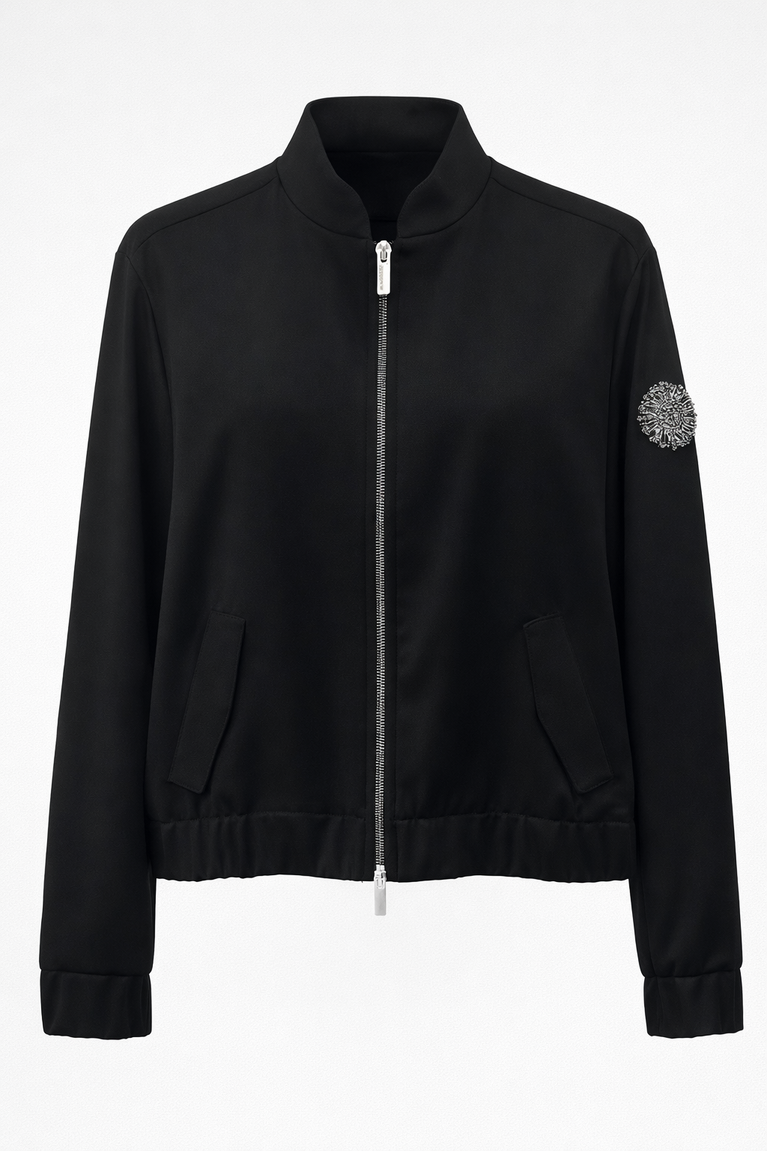 Brenzone Viskose zipper bomber | Black